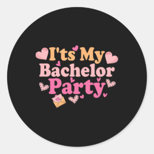 Funny Bride Groom Wedding Bachelor Bachelorette Pa Runder Aufkleber