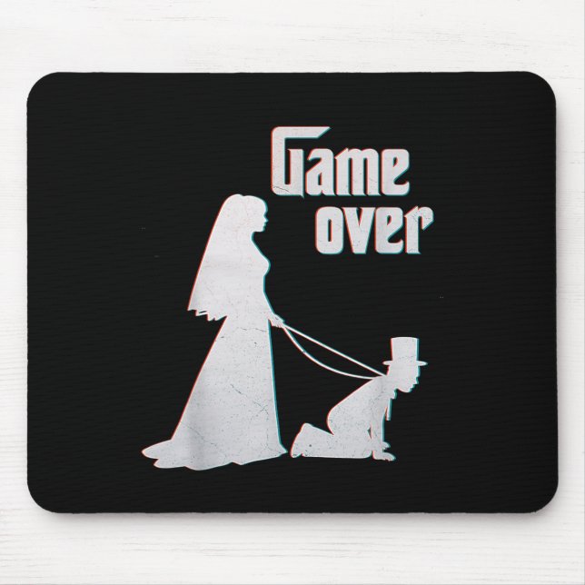 Funny Bride Groom Wedding Bachelor Mousepad (Vorne)