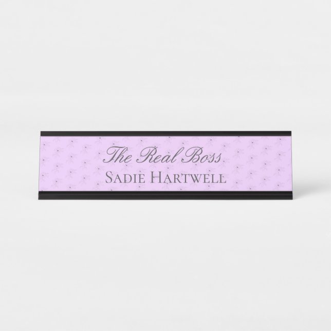 Funny Bride Wedding Name Plate Schreibtischnamensplakette (Vorderseite )