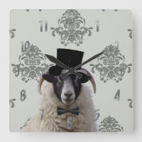 Funny Bridegroep Schafe im oberen Hut