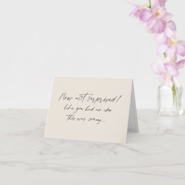 Funny Bridesmaid Vorschlag, Champagner Elfenbein e Karte (Orchidee)