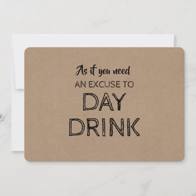 Funny Bridesmaid Vorschlag Day Drink Entschuldigun Einladung (Vorderseite)