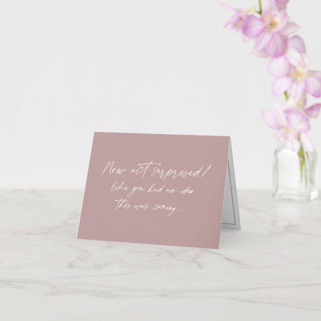 Funny Bridesmaid Vorschlag, Dusty Pink Rose modern Karte (Orchidee)