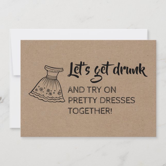 Funny Bridesmaid / Vorschlag für eine Trauzeugin Einladung (Vorderseite)