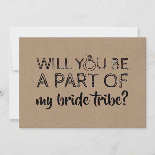 Funny Bridesmaid / Vorschlag für eine Trauzeugin Einladung (Vorderseite)