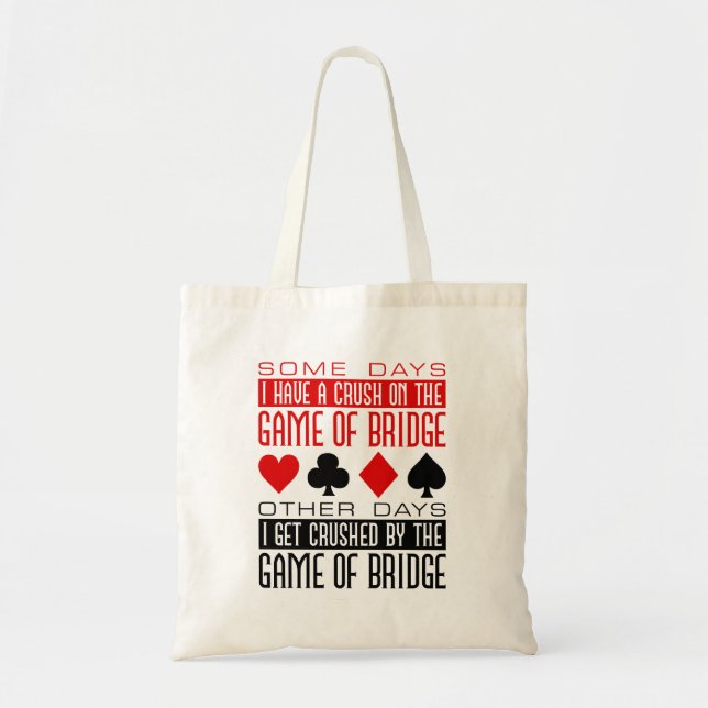 Funny Bridge Player Club Gezerkleinertes Spiel Tragetasche (Vorne)