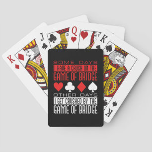 Funny Bridge Player vom Spiel zerstört Spielkarten