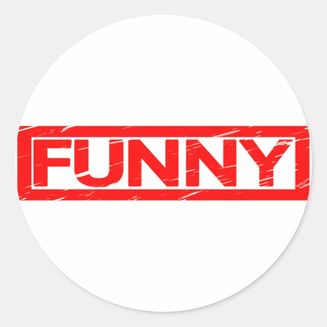 Funny Briefmarke Runder Aufkleber (Vorderseite)
