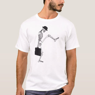 Funny British Albern Walking Skeleton T-Shirt