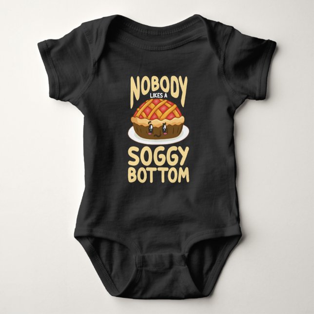 Funny British Baking Niemand mag einen Soggy Botto Baby Strampler (Vorderseite)