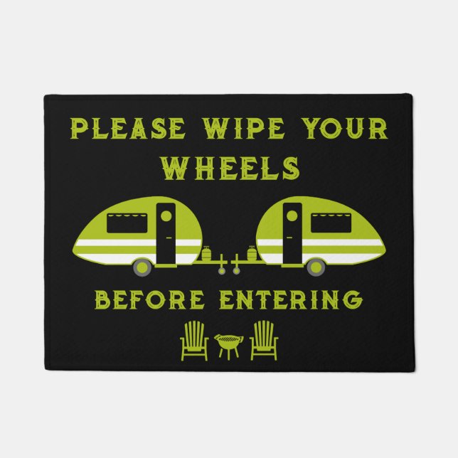 Funny British Caravanning Front Fußmatte (Vorderseite)