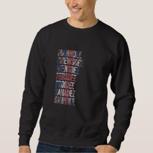 Funny British Flag Cockney Accent Days of the Week Sweatshirt