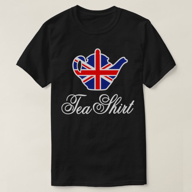 Funny British Tea UK Teekanne Gewerkschaft Flag Te T-Shirt (Design vorne)