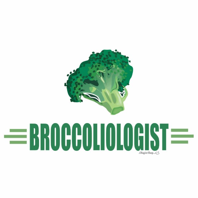 Funny Broccoli Freistehende Fotoskulptur (Vorne)
