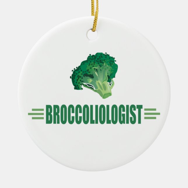 Funny Broccoli Keramikornament (Vorne)