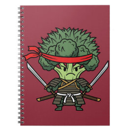 Funny Broccoli Samurai Warrior Japanese Art Illust Notizblock