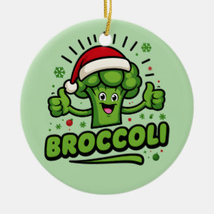 Funny Broccoli Weihnachten Kinder Kleinkind Xmas Keramik Ornament