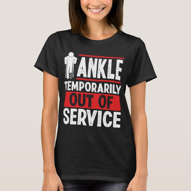 Funny Broken Ankle Recovery Broken Ankle Warrior T-Shirt (Vorderseite)