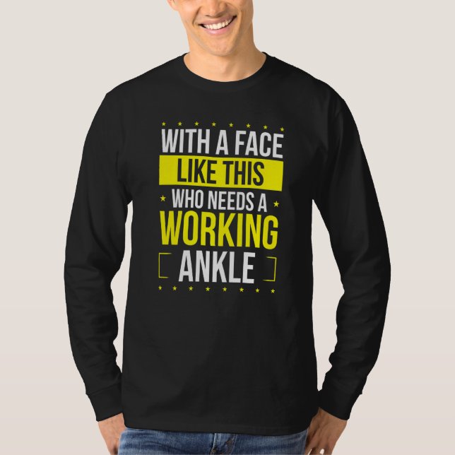 Funny Broken Ankle Spaß wird bald gut gebrochen An T-Shirt (Vorderseite)
