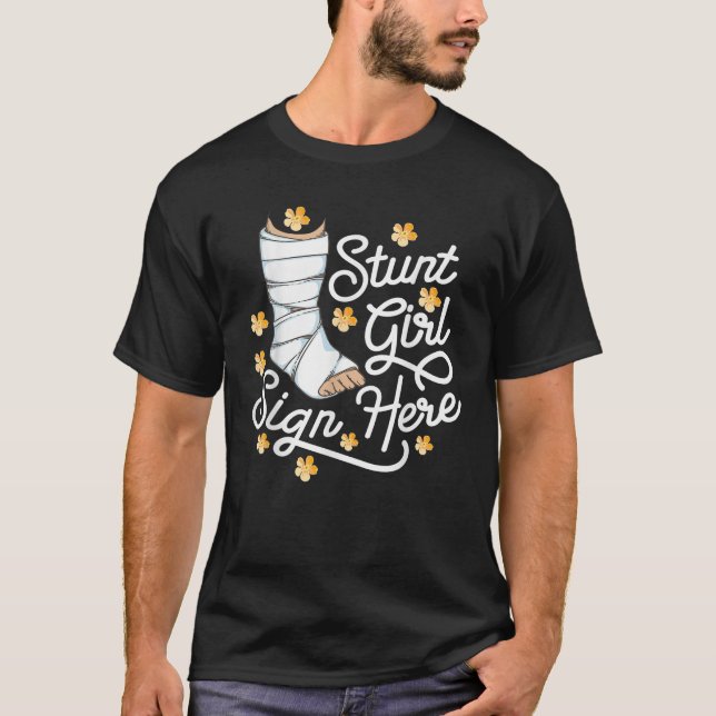 Funny Broken Leg bekommen gutes Geschenk für Mädch T-Shirt (Vorderseite)