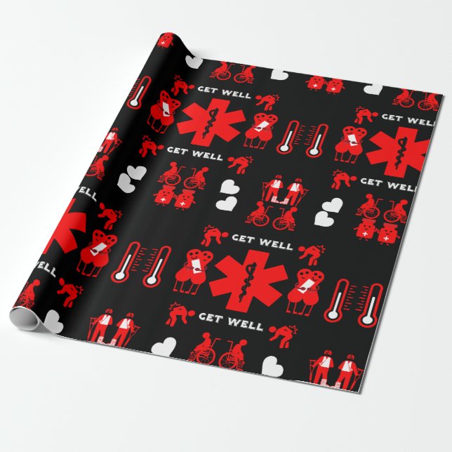 Funny Broken Leg Get Wel Geschenkpapier (Ungerollt)