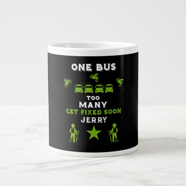 Funny Broken Leg wird gut Jumbo-Tasse (Vorderseite)