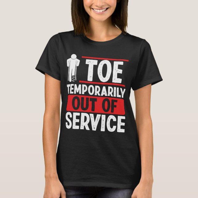 Funny Broken Toe Recovery Humor Broken Toe Warrior T-Shirt (Vorderseite)