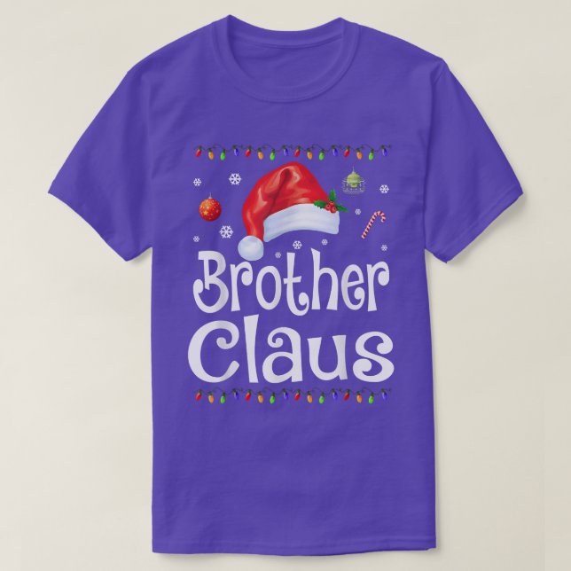 Funny Brother Claus Christmas  Pajamas Santa Gift  T-Shirt (Design vorne)