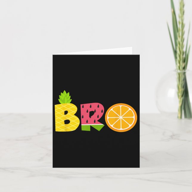 Funny Brother Fruitarian Lover Summer Boys Frucht  Karte (Vorderseite)