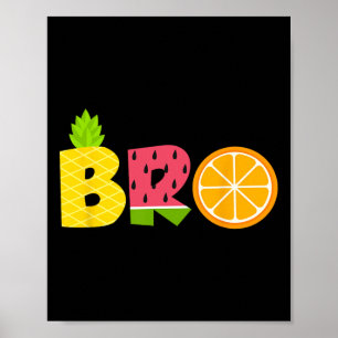 Funny Brother Fruitarian Lover Summer Boys Frucht Poster