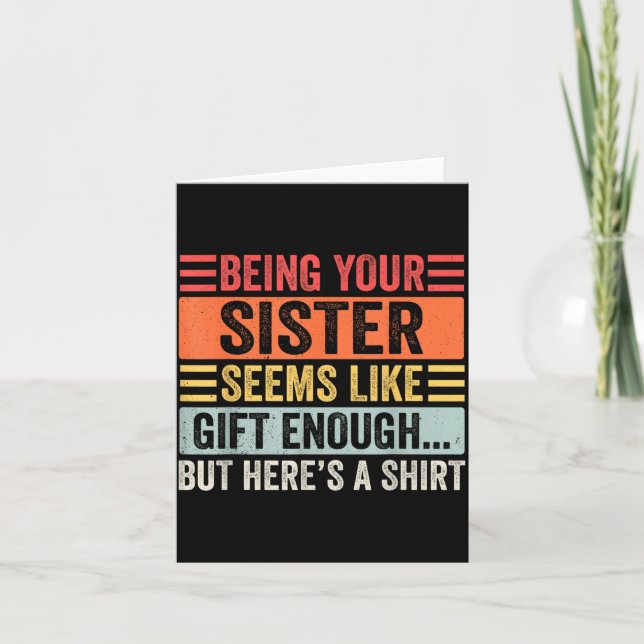 Funny Brother Sarcastic Sibling Humor Quote From S Karte (Vorderseite)