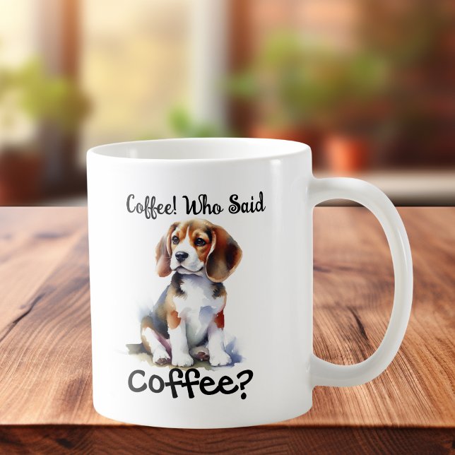 Funny BROWN 'Coffee" Beagle Personalize Kaffeetasse (Von Creator hochgeladen)