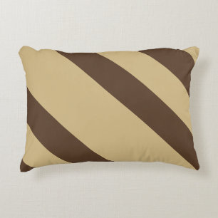 Funny Brown Diagonal Streifen Rundkissen Dekokissen