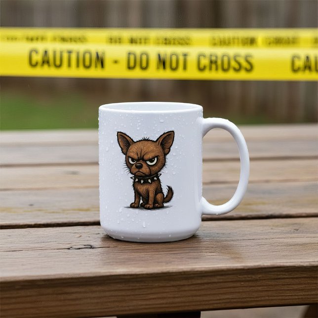 Funny Brown Dog Kaffeetasse (guard dog !)