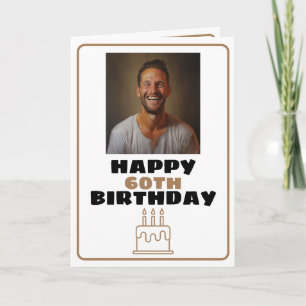 Funny Brown und White Foto Husband Geburtstag Karte