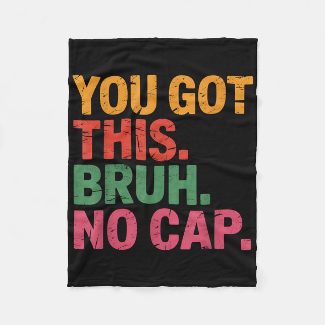 Funny Bruh Test Day Lehrer Sie Got diese Bruh Nr.  Fleecedecke (Vorderseite)