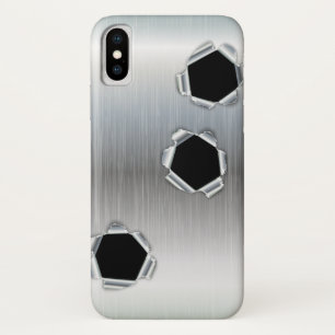 Funny Brushed Metal und Bullet Holen Case-Mate iPhone Hülle