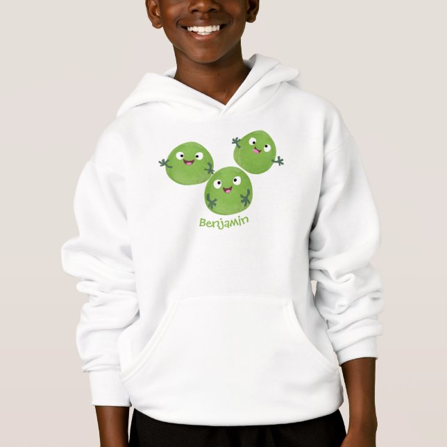 Funny Brussels sprouts légumes caricature (Devant)