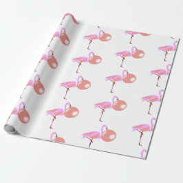 Funny Bubble Gum Flamingo Blflüge Blase Geschenkpapier