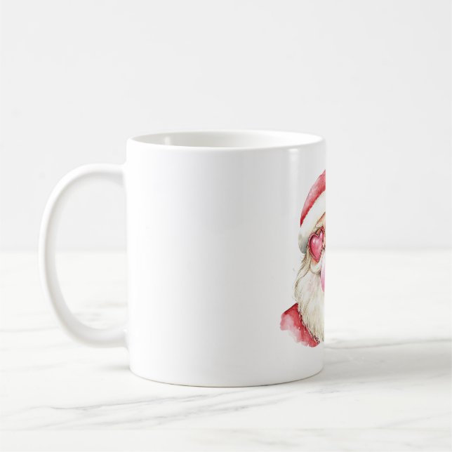 Funny Bubble Gum Santa Vintag Style Kaffeetasse (Links)