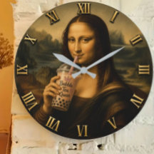Funny Bubble Tea Mona Lisa 