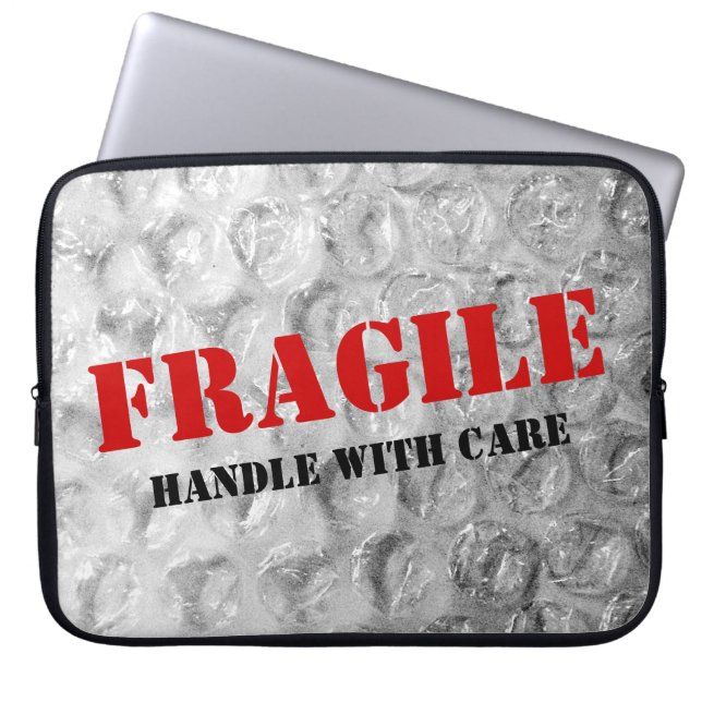 Funny Bubble Wrapper Textur Laptop Ärmel | fragil Laptopschutzhülle (Vorderseite)