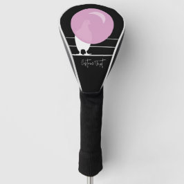 Funny Bubblegum Birds on a Wire Black Golf Headcover