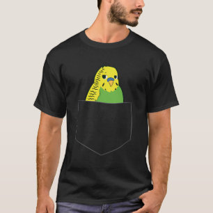 Funny Budgerigar in Pocket Budgie Bird Liebe Budgi T-Shirt