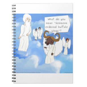 Funny Buffalo Flügel im Himmel Geschenk Notizblock