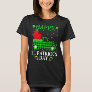 Funny Buffalo Kariert Green Truck Apple Fruit St. T-Shirt