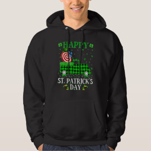 Funny Buffalo Kariert Green Truck Archery St. Patr Hoodie