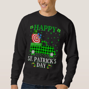 Funny Buffalo Kariert Green Truck Archery St. Patr Sweatshirt