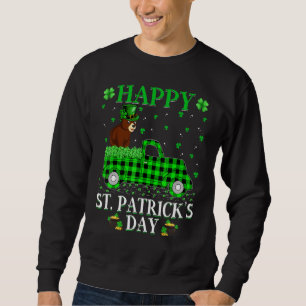 Funny Buffalo Kariert Green Truck Bear St. Patrick Sweatshirt