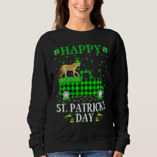 Funny Buffalo Kariert Green Truck Cheetah St Patri Sweatshirt